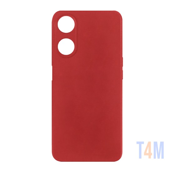 Capa de Silicone com Moldura de Câmera para Oppo A78 4g Vermelho